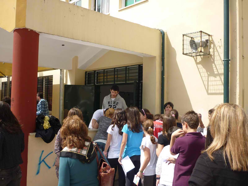 Έπαιξαν μπάσκετ με τον Ολυμπιακό (photos)