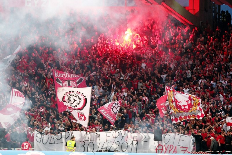 Ολυμπιακός: Η εξέδρα στο ΟΑΚΑ (photos)