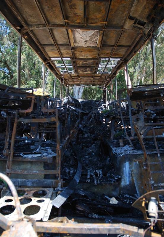 Πυρπόλησαν το πούλμαν του Ολυμπιακού! (photos+video)