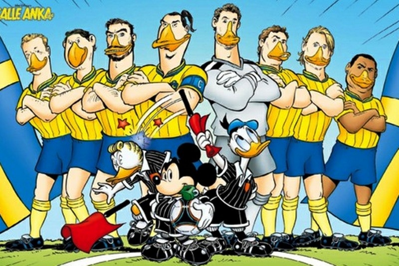 Euro 2012: Με… Ντόναλντ Ντακ ο Ιμπραΐμοβιτς (photos)