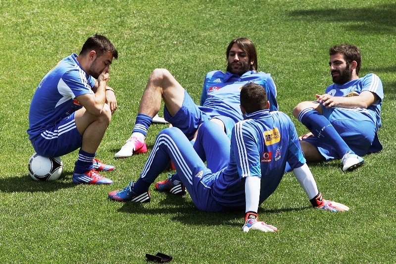Euro 2012: Αποχώρησε ο Φωτάκης από την προπόνηση (photos+videos)