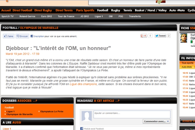 Τζεμπούρ: «Με τιμά το ενδιαφέρον της Μαρσέιγ»