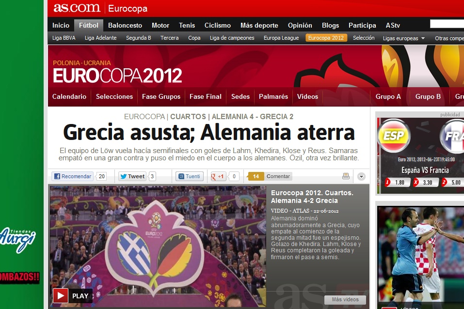 Euro 2012: «Η Γερμανία διέλυσε την Ελλάδα»