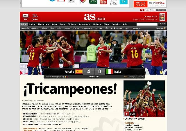 Euro 2012: Ισπανικοί διθύραμβοι (photos)