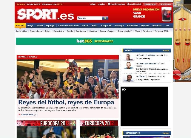 Euro 2012: Ισπανικοί διθύραμβοι (photos)