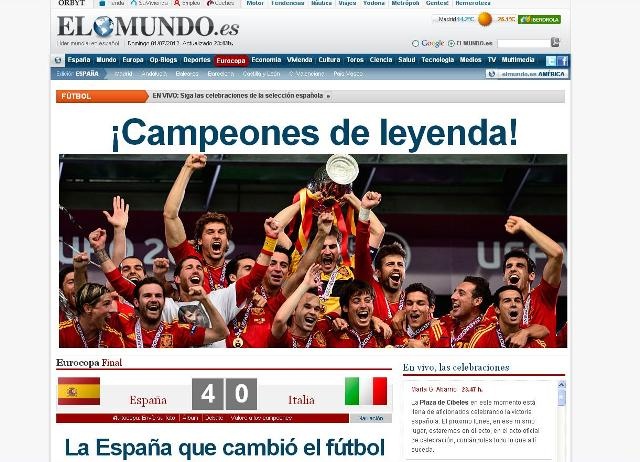 Euro 2012: Ισπανικοί διθύραμβοι (photos)