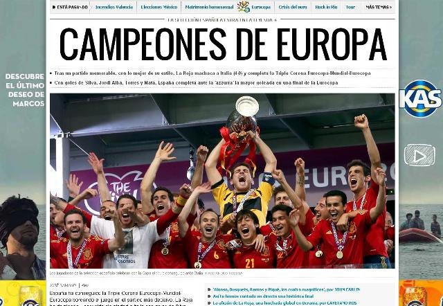 Euro 2012: Ισπανικοί διθύραμβοι (photos)