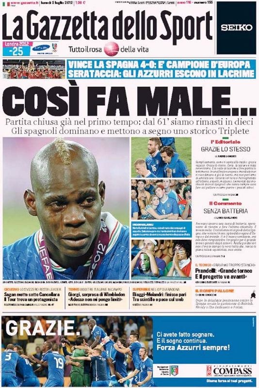 Euro 2012: «Ιταλία μην κλαίς»