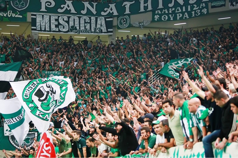 Παναθηναϊκός – Ολυμπιακός: Η «πράσινη» κερκίδα (photos+video)