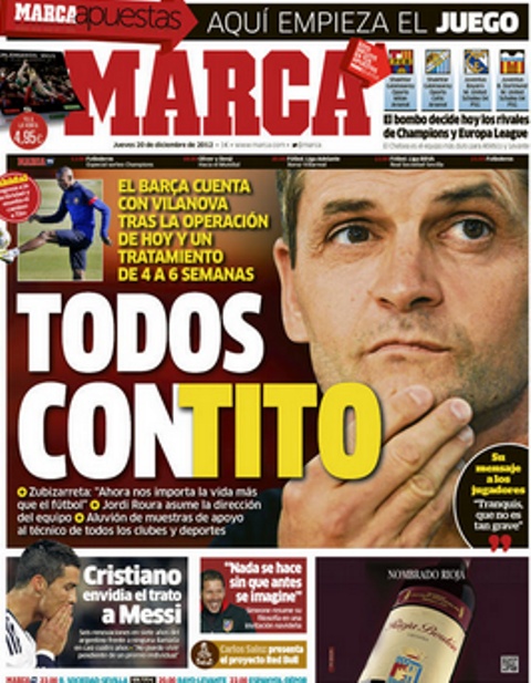 Τίτο Βιλανόβα: Όλη η Ισπανία στο πλευρό του!