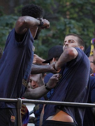 Μπαρτσελόνα: «Πλακώθηκαν» Πικέ και Σονγκ! (photos+video)