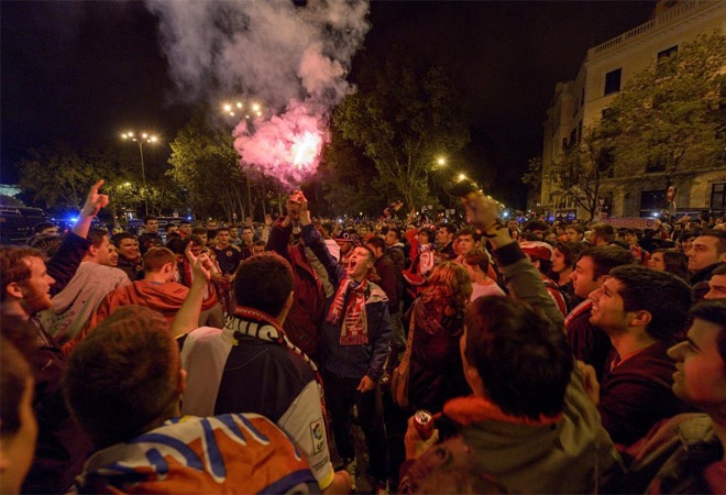 Ατλέτικο Μαδρίτης: Πανηγυρισμοί και επεισόδια με Αστυνομία (photos+videos)