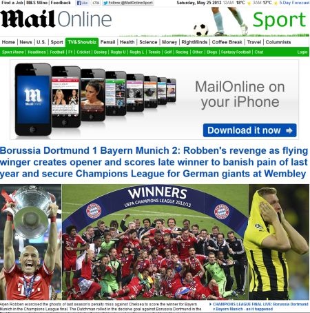 Διεθνής Τύπος: Αποθέωση για Ρόμπεν (photos)