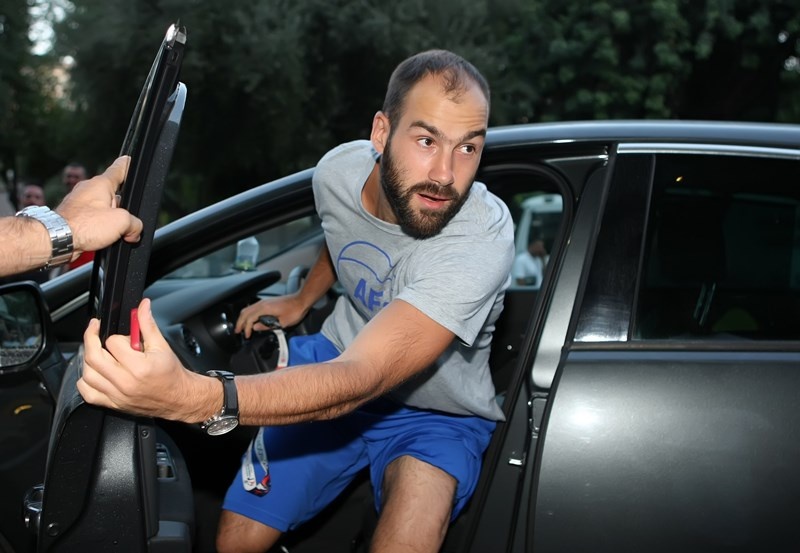 Ολυμπιακός: Η άφιξη του Σπανούλη (photos)