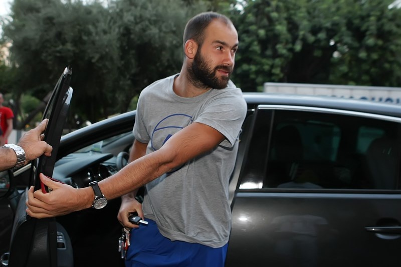 Ολυμπιακός: Η άφιξη του Σπανούλη (photos)
