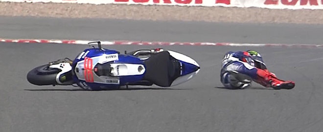 Moto GP: Καρέ - καρέ οι… βουτιές των Πεδρόσα και Λορένθο (photos)