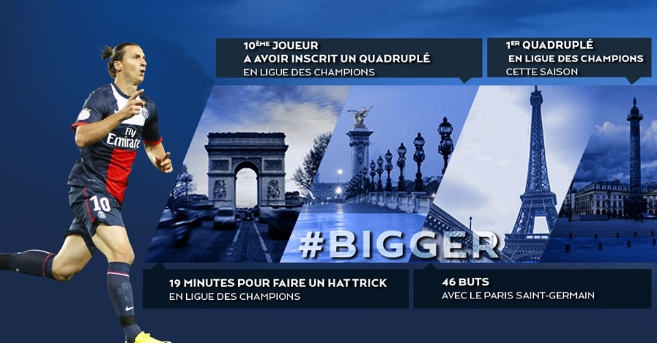 Παρί Σεν Ζερμέν: Μνημεία τα γκολ του Ιμπραΐμοβιτς (photo)