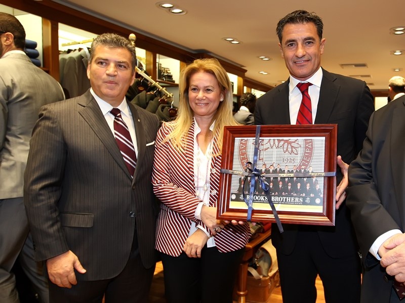 Ολυμπιακός: Στα εγκαίνια της Βrooks Brothers (photos)