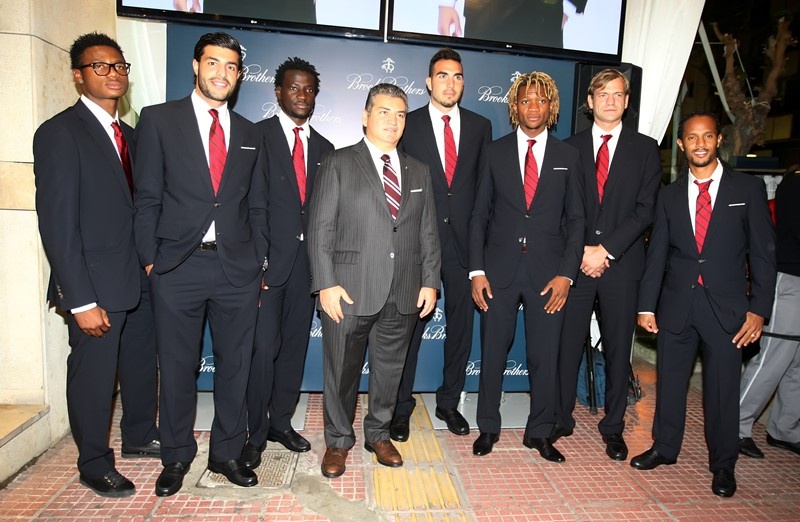 Ολυμπιακός: Στα εγκαίνια της Βrooks Brothers (photos)