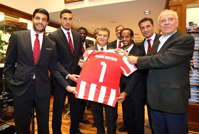 Ολυμπιακός: Στα εγκαίνια της Βrooks Brothers (photos)