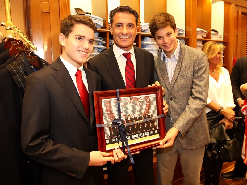 Ολυμπιακός: Στα εγκαίνια της Βrooks Brothers (photos)