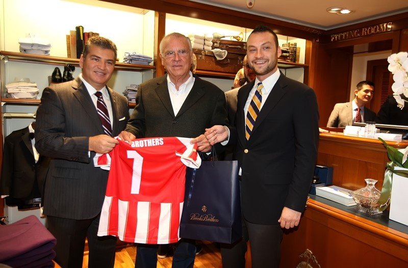 Ολυμπιακός: Στα εγκαίνια της Βrooks Brothers (photos)