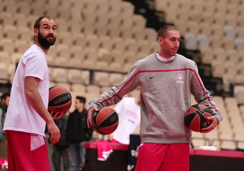 Ολυμπιακός: Η προπόνηση στο ΣΕΦ (video+photos)