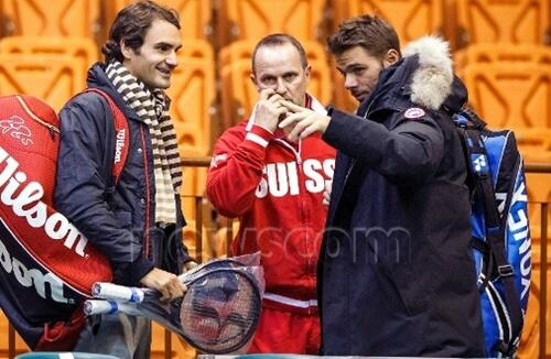 Davis Cup: Τα είπαν Βαβρίνκα – Φέντερερ (photos)