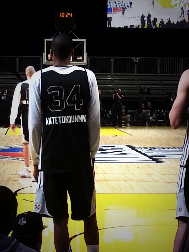 All Star Game NBA: Η προπόνηση του Αντετοκούνμπο (photos)