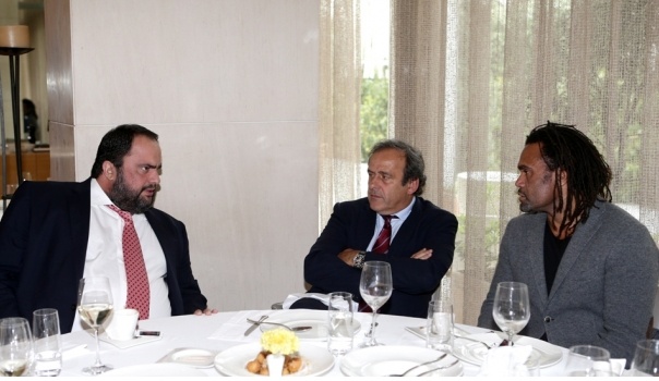 Ολυμπιακός: Τα είπαν Μαρινάκης και Πλατινί (photos)