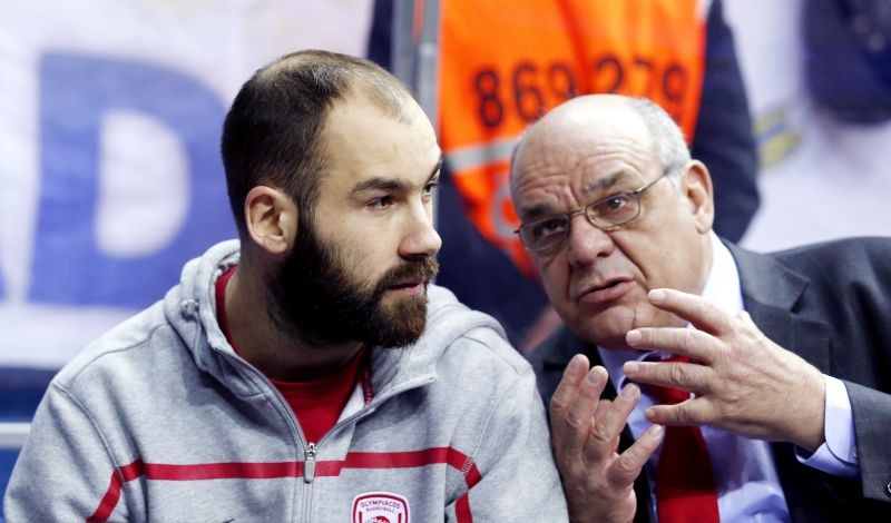 Ολυμπιακός: Καθηλωμένος ο Σπανούλης (photos)