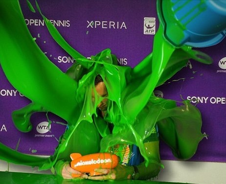 Miami Sony Open: Ο Μάρεϊ και η... πράσινη γλίτσα! (photos+video)