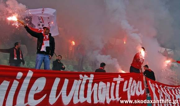 Ξάνθη: Ντόπες από οπαδούς σε παίκτες (photos)