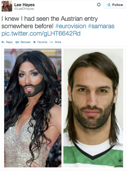 Eurovision και ποδόσφαιρο: Τα αστεία για τη νίκη της Αυστρίας (photos)