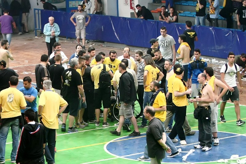 ΑΕΚ-Διομήδης: Τα επεισόδια καρέ-καρέ (photos)