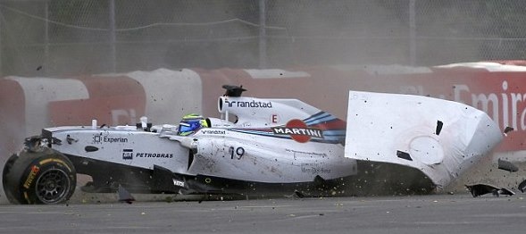 Φόρμουλα 1: Το τρομακτικό τρακάρισμα Μάσα - Πέρεζ (photos+video)