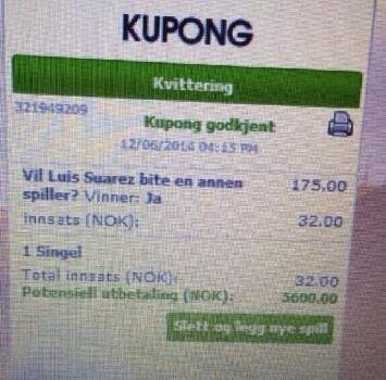 Μουντιάλ 2014: Στοιχημάτισε στη δαγκωνιά του Σουάρες! (photo)