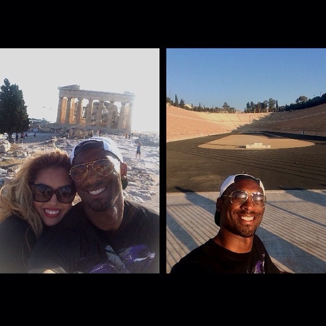 Κόμπι Μπράιαντ: Selfie σε Ακρόπολη και Παναθηναϊκό Στάδιο! (photo)
