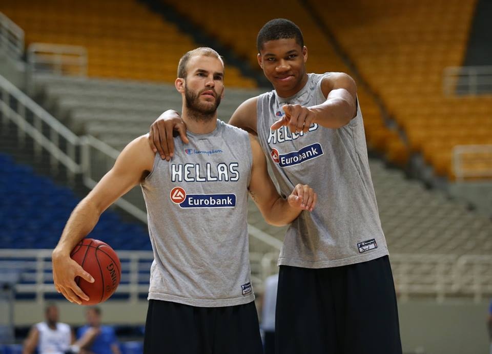 Εθνική Μπάσκετ Ανδρών: Η φιλία Καλάθη - Αντετοκούνμπο (photos)