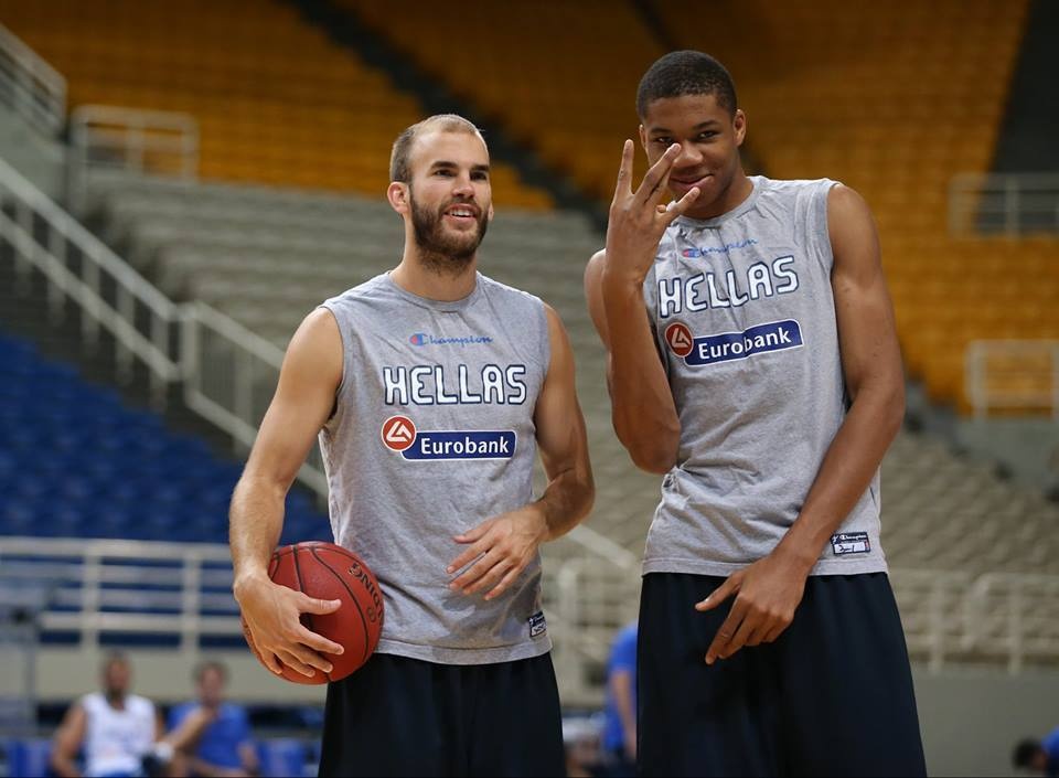 Εθνική Μπάσκετ Ανδρών: Η φιλία Καλάθη - Αντετοκούνμπο (photos)