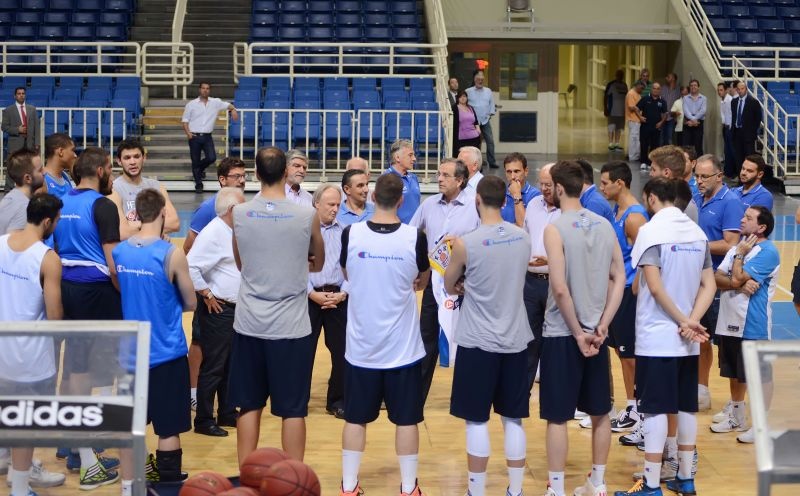 Εθνική Ανδρών: Η επίσκεψη Σαμαρά (video+photos)