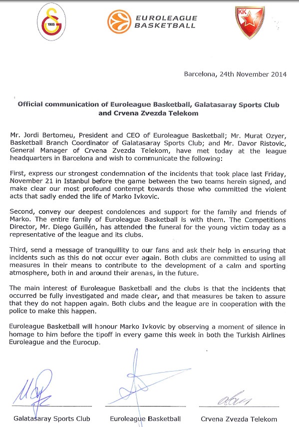 Ευρωλίγκα: Ενός λεπτού σιγή για Ίβκοβιτς