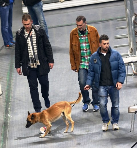 Παναθηναϊκός – Μπαρτσελόνα: Ο έλεγχος της αστυνομίας για βόμβα (photos)