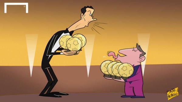 Χρυσή Μπάλα 2014: Η... γλώσσα του Μέσι στο «ου» του Ρονάλντο (photo)
