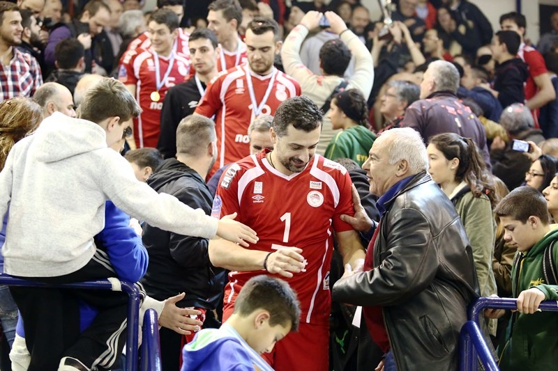 Ολυμπιακός: Οι πανηγυρισμοί για το Λιγκ Καπ (photos)