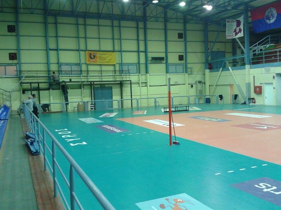 Κύπελλο Βόλεϊ Ανδρών: Αλλαγές στο κλειστό της Σύρου «Δ. Βικέλας» (photos)