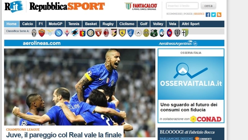 Ξένος Τύπος: «Grande Juve!» (photos)
