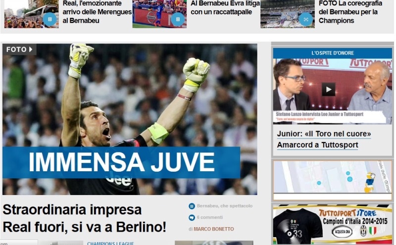 Ξένος Τύπος: «Grande Juve!» (photos)