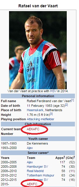 Στην ΑΕΚ ο Φαν ντερ Φάαρτ! (photo)