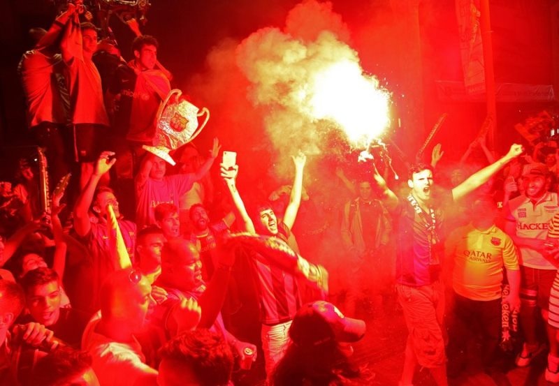 Κάηκε η Βαρκελώνη για το 5ο της Μπάρτσα (photos+videos)